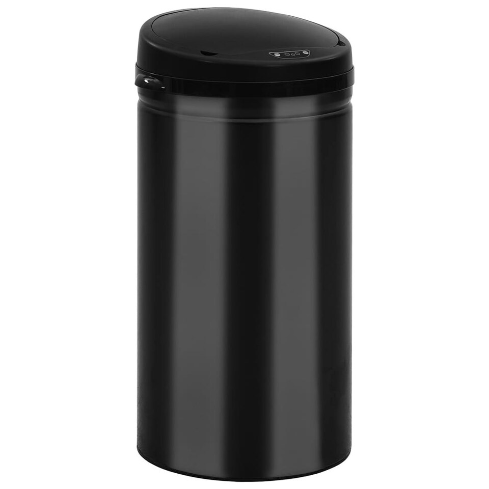 Automatic Sensor Dustbin 50 L Carbon Steel Black Tesco Groceries