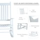 image 3 of Outsunny Garden Rocking Chair Outdoor Swing Rocker Armchair White