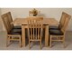 image 3 of Richmond 90-150cm Square Oak Extending Dining Table and 6 Harvard Chairs | Brown | Brown