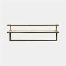 OHS Towel Rail Bathroom Shelf Space Saving Storage Unit Wall Mounted