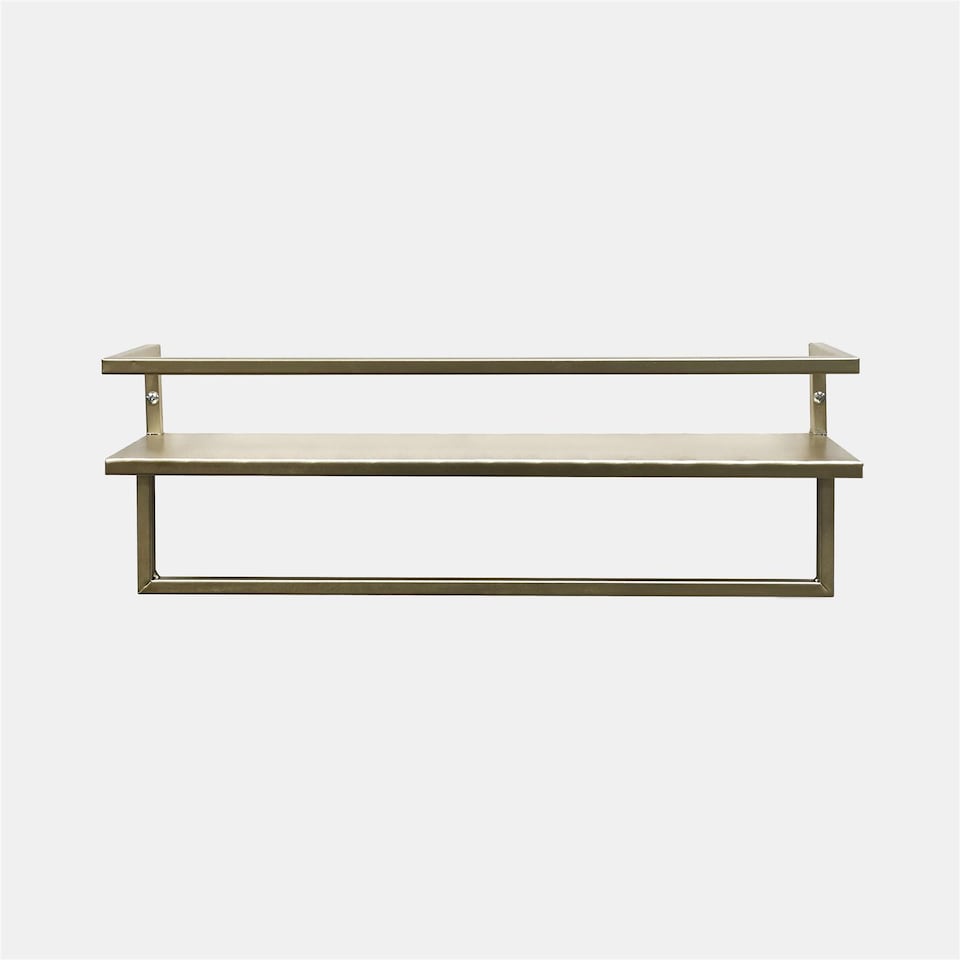 image 1 of OHS Towel Rail Bathroom Shelf Space Saving Storage Unit Wall Mounted