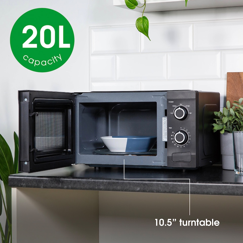 image 1 of Russell Hobbs Manual Microwave 20 Litre 700W with Defrost AMM2001B-M