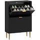 image 9 of HOMCOM Slim Shoe Storage Cabinet with 2 Flip Drawers for Hallway White | Gold | 60W x 24D x 91.5H cm