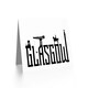 image 2 of Glasgow Typography Silhouettes Scottish Scotland Card