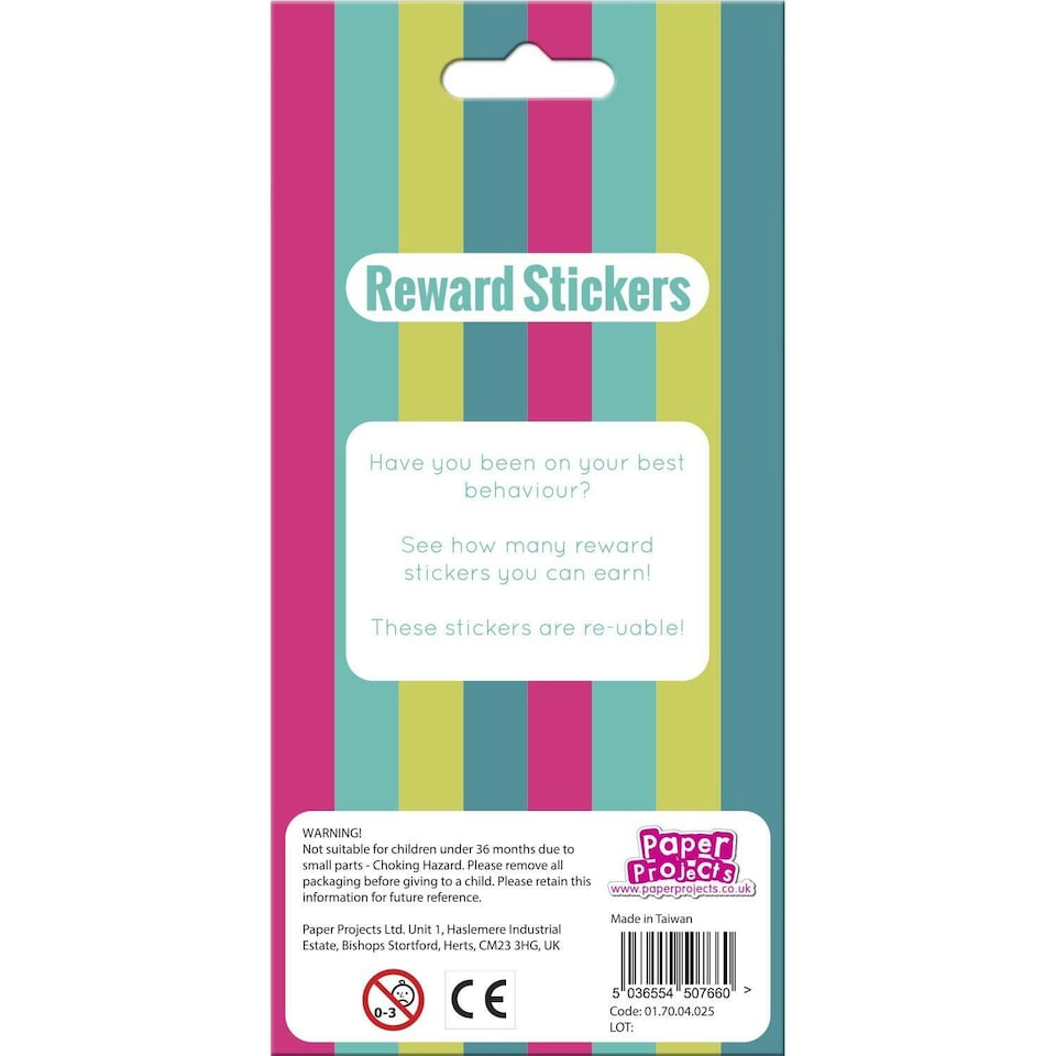 image 1 of Paper Projects Reusable Captions Reward Stickers - Multicoloured - One Size