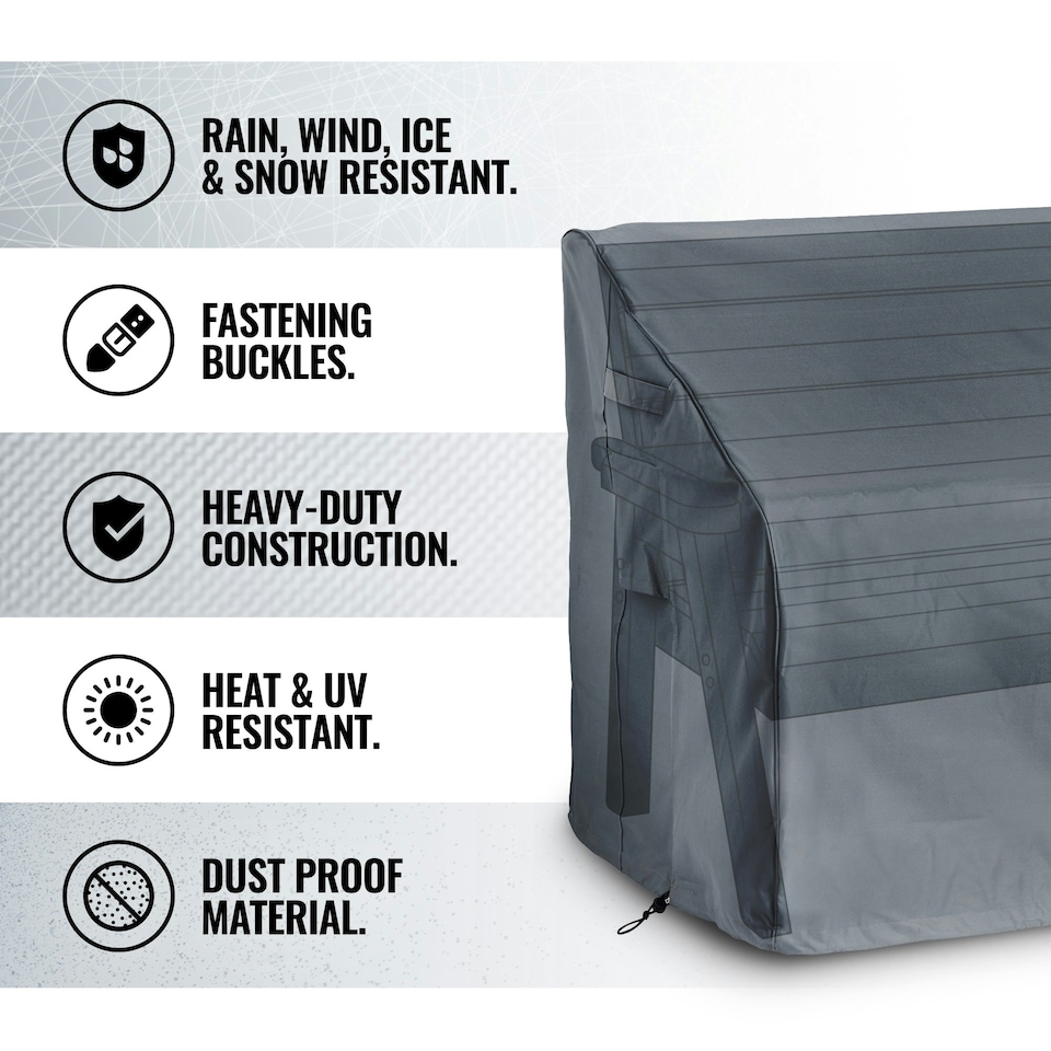 image 1 of VonHaus Waterproof  2 Seater Bench Cover H89 x W134 x D70cm