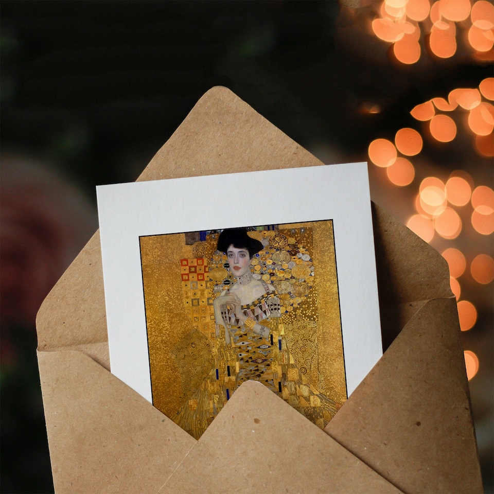 image 1 of Gustav Klimt Art Card Portrait Of Adele Bloch-Bauer I The Lady in Gold