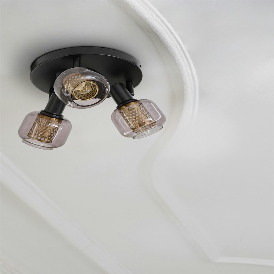 image 1 of Osram Decor Spot Firefly Ceiling Light 3 X 2.8W E14 Black Black