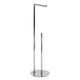 image 1 of Showerdrape Belgravia Chrome Freestanding Toilet Roll Holder & Spare Combo