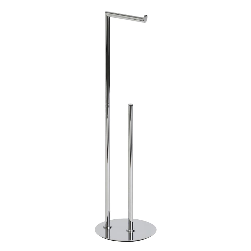 image 1 of Showerdrape Belgravia Chrome Freestanding Toilet Roll Holder & Spare Combo