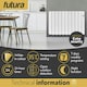 image 3 of Futura 1800W Electric Oil Filled Wall Radiator White