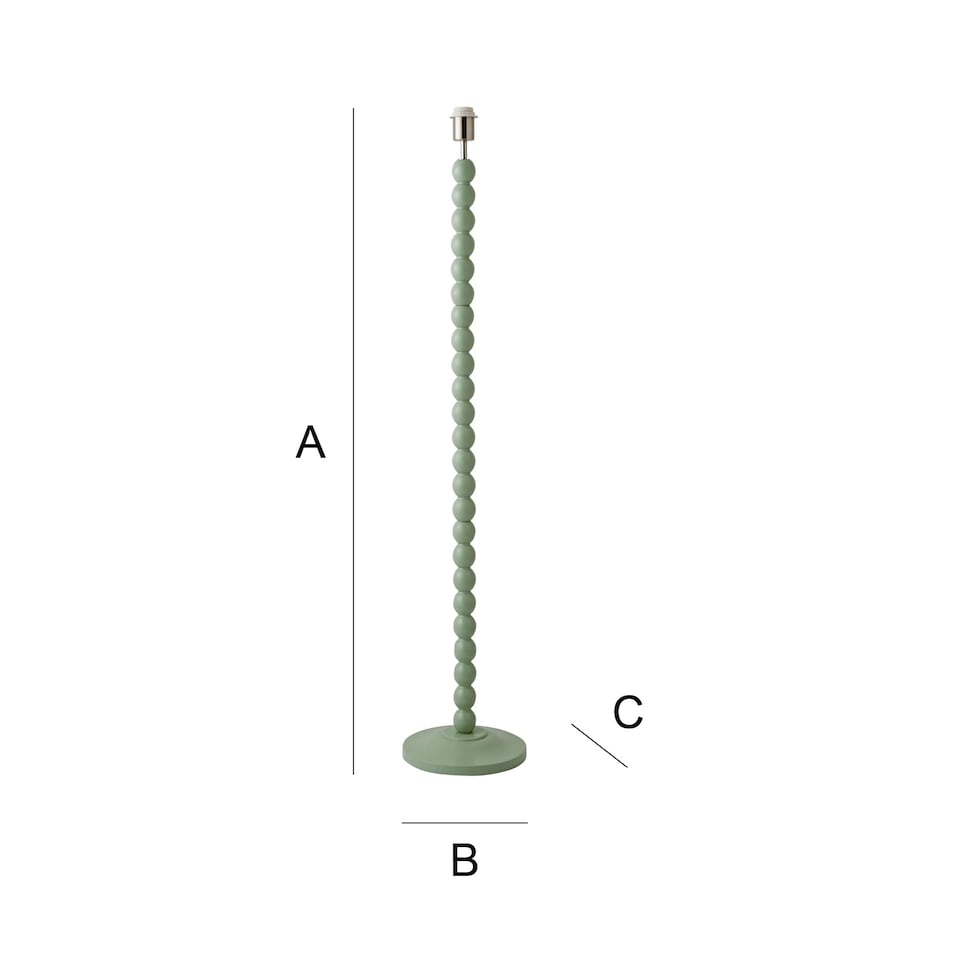 image 1 of ValueLights Bobbles Sage Green Floor Lamp Base | Green
