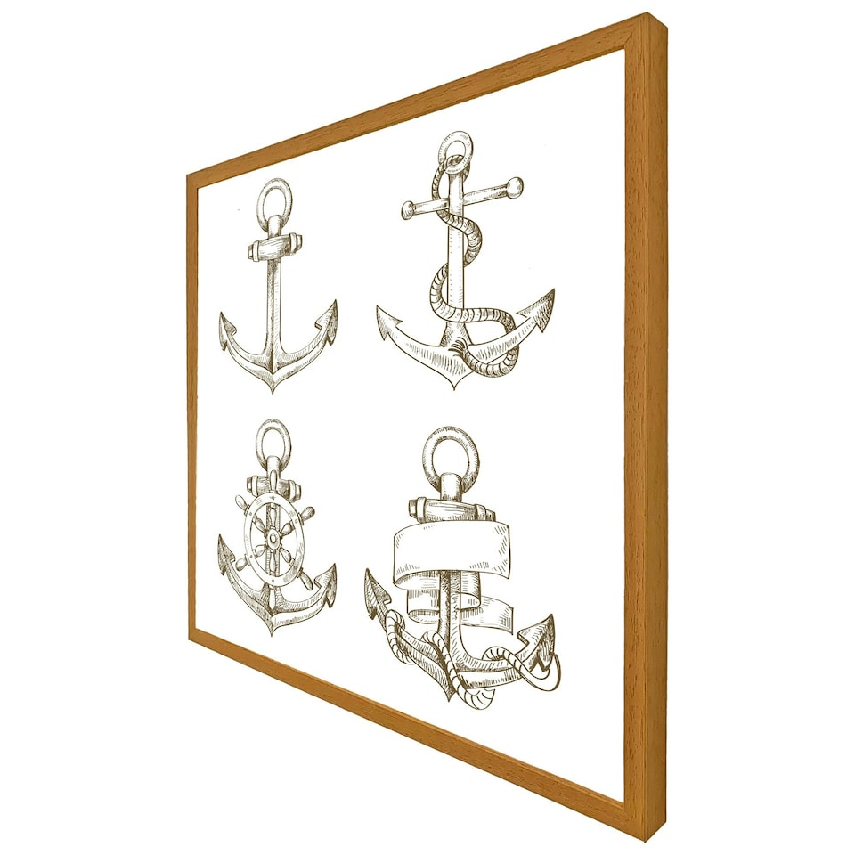 image 1 of Drawn anchors (Picture Frame) Black | M