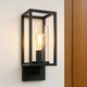image 5 of CGC CHLOE Up Black E27 Outdoor Wall Lantern Light Clear Diffuser IP54
