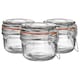 image 1 of Argon Tableware Glass Storage Jars - 125ml - Orange Seal - Pack of 6