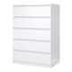 image 3 of Naia Chest of 5 Drawers in White High Gloss