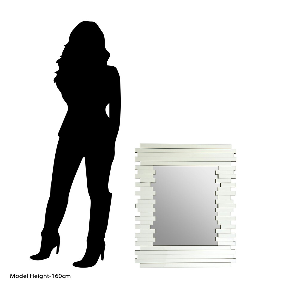 image 1 of Interiors by Premier Rectangle Wall Mirror Silver