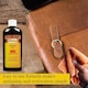 image 4 of Fiebing's Vintage Gel - Instant Antique Leather Finish Polish 8oz | Black | Black
