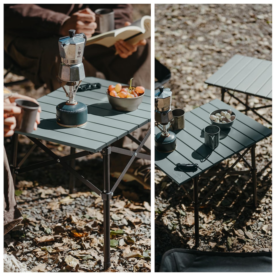 image 1 of Portable Folding Table | Silver | Titanium Silver | Large
