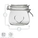 image 3 of Nicola Spring Heart Glass Storage Jars with Labels - 500ml - Clear Seal - Pack of 6
