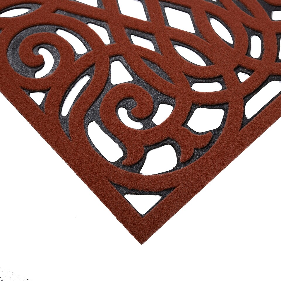 image 1 of Victorian Style Entrance Doormat - Terracotta