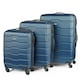 image 1 of VonHaus 3pc Navy Luggage Set, 360° Silent Spinner Wheels