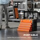 image 6 of HOMCOM 4 Drawers Large Tool Box, Steel Toolbox with Handle, Orange | Orange | Black | 49.7L x 25.3W x 40.7H cm | 1