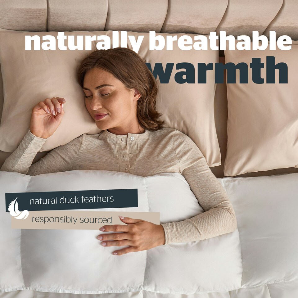 image 1 of Silentnight Naturals Duck Feather 10.5 Tog Duvet White | Double