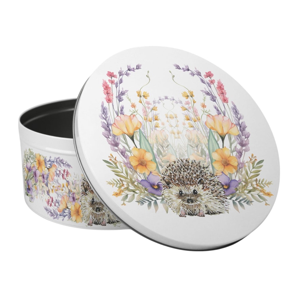 image 1 of Floral Hedgehog Cake Tin Set
