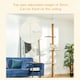 image 4 of PawHut 260cm Cat Tree Floor To Ceiling Adjustable Height, Light Brown