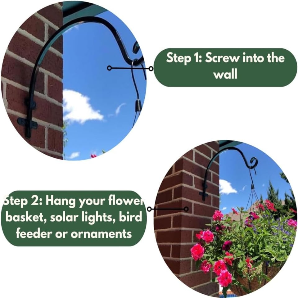 image 1 of Marco Paul Black 11" Hanging Basket Hook