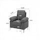 image 4 of Modern One Seater Sofa Blue Fabric with Chrome Feet - Comfortable Couch with Cushion for Living Room, Bedroom or Office Blue