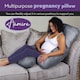 image 9 of Aamira Dark Grey Pregnancy Maternity Pillow, 140x70x20cm J Shaped Memory Foam | Grey | Grey | Standard | 1