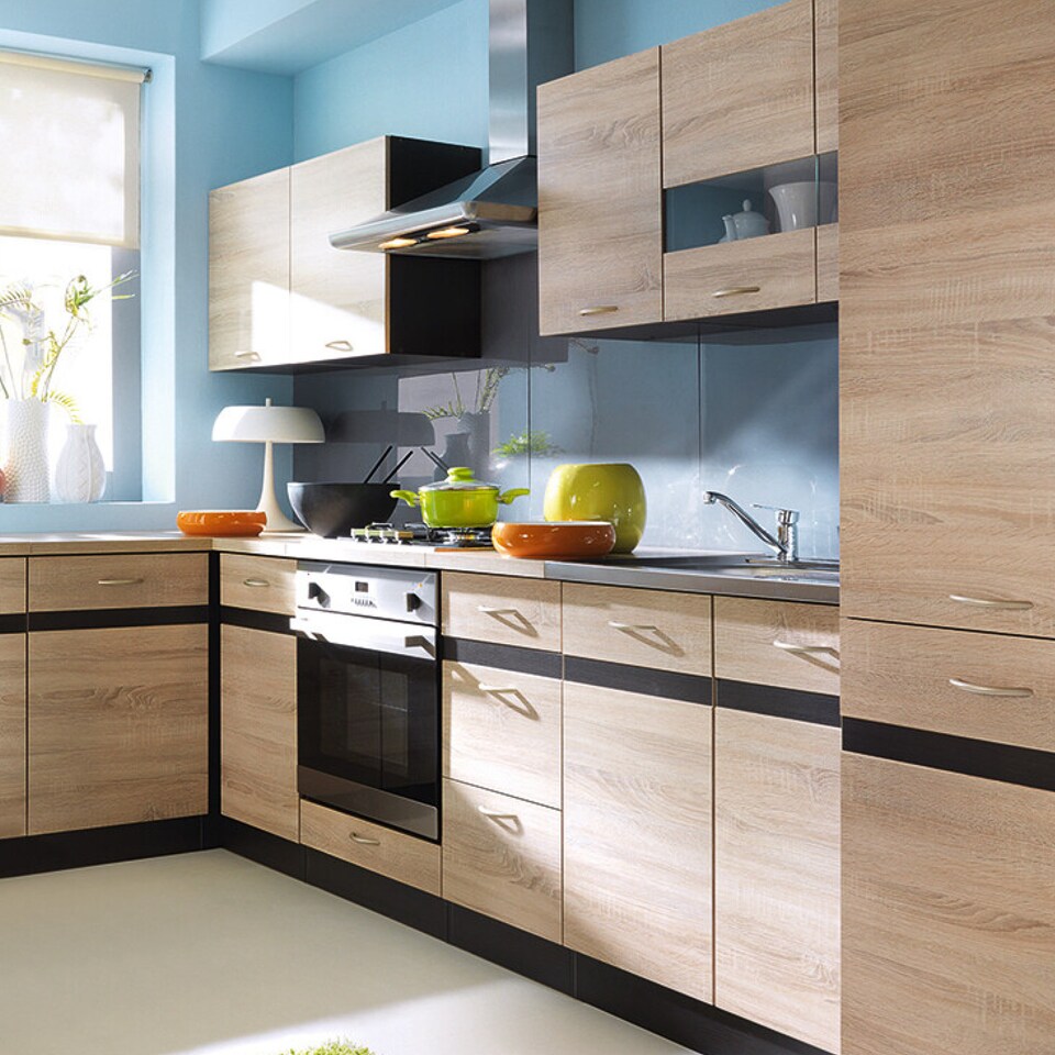 image 1 of Junona Kitchen Under Sink Cabinet Unit - Sonoma Oak W800xH820mm