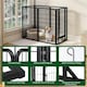 image 6 of Yaheetech 7-Panel Metal Dog Playpen, 71 × 120 cm Black