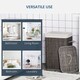 image 7 of HOMCOM Laundry Basket with Flip Lid and String Handles, Collapsible Hamper Removable Lining Board Base Foldable Water-Resistant Dirty Clothes Storage, Grey