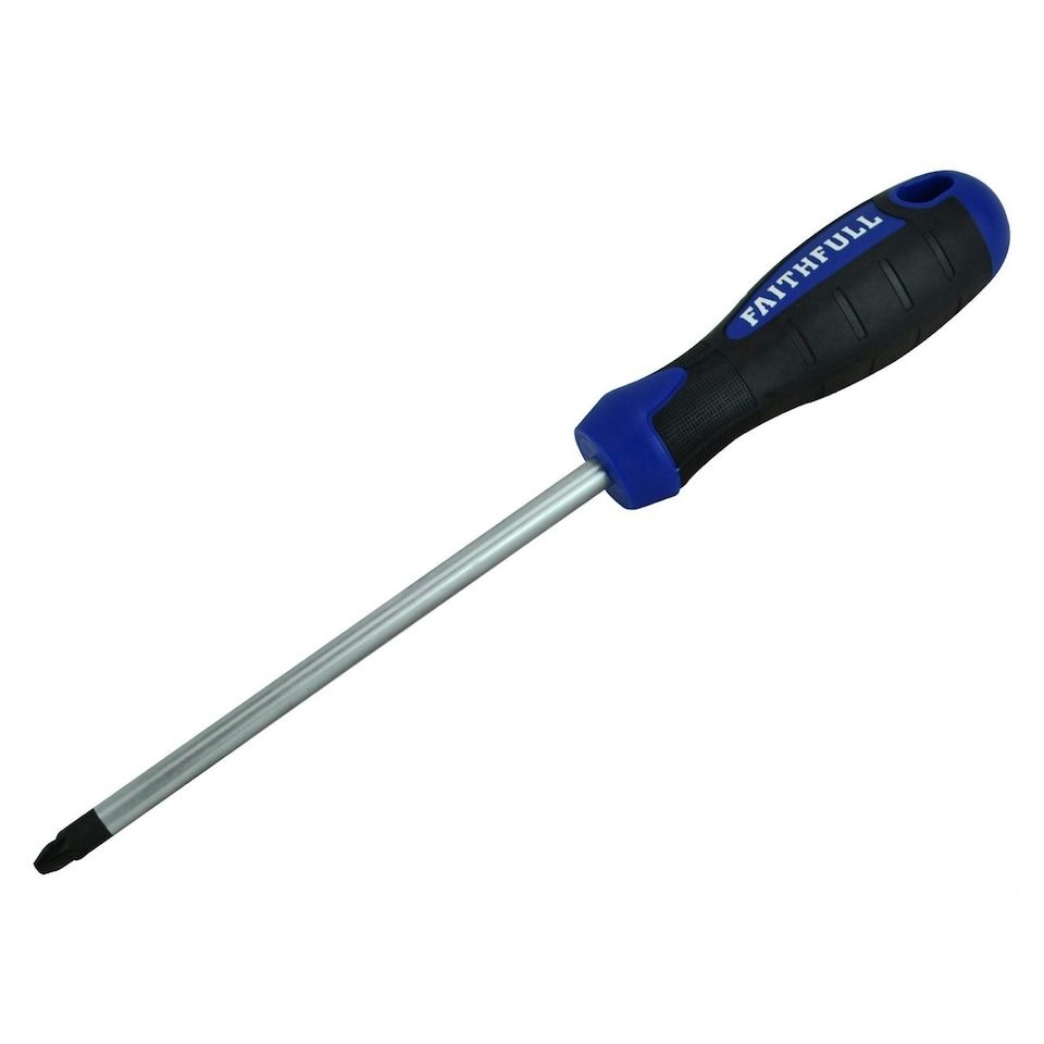 Faithfull Soft Grip Screwdriver, Pozidriv - Multi Colour - PZ3 x 150mm
