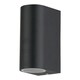 image 2 of Drayton - Black Outdoor Twin Wall Light | Black | Clear | 1