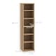 image 7 of HOMCOM Set of 2 CD Storage Units with Adjustable Shelves Natural