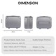 image 10 of 2 Piece Suitcase Set: Vanity Case & Cabin with Cupholder, TSA Lock | Silver | Silver