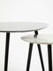 image 5 of Orsina Grey Set of 2 Nesting Tables, Triangular Nest of Tables with Three Legs, Sturdy Side Tables for Home, Office