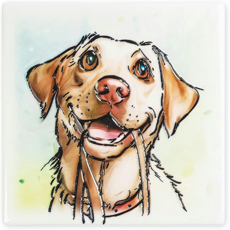 image 1 of Arora Dog Coaster - Golden Labrador