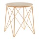 image 2 of Shalimar Round Marble Top Side Table Gold