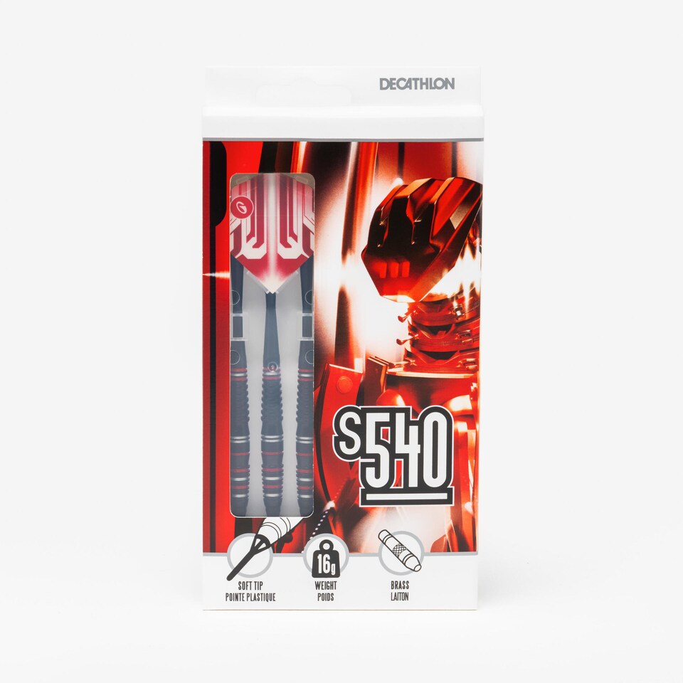 image 1 of Decathlon S540 Soft Tip Darts Tri-Pack