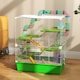 image 2 of PawHut Hamster Cage w/ Water Bottle, Exercise Wheel, Tubes, Ramps - Green