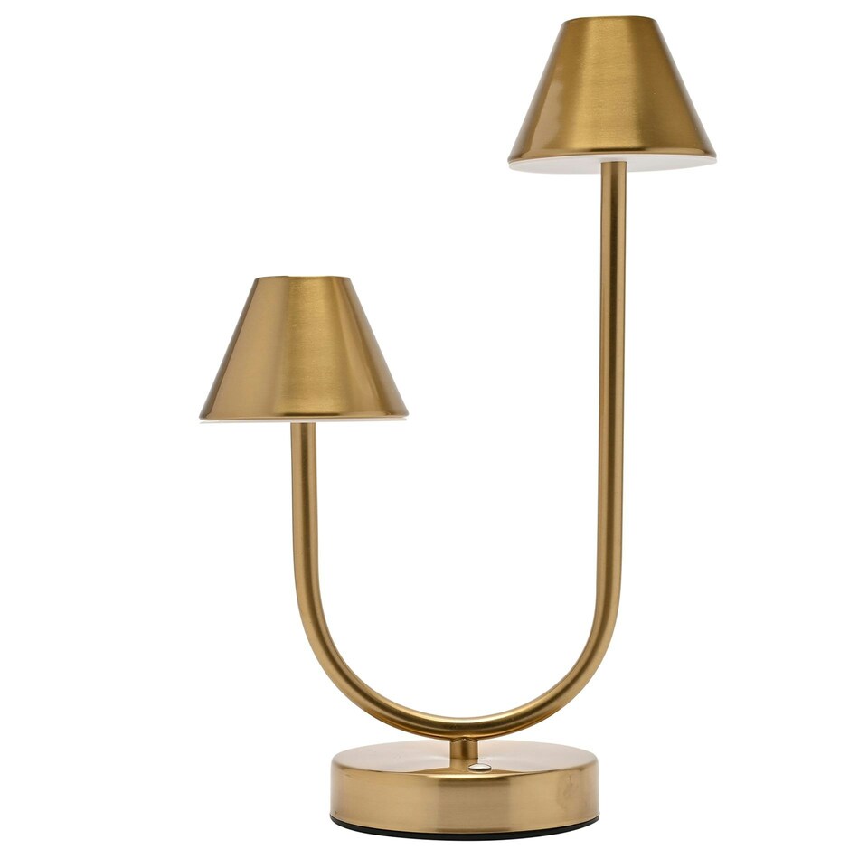 image 1 of Hestia Bronze USB Touch Double Light Table Lamp