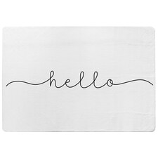 Text Hello (Rug) White | L