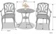 image 9 of Centurion Supports POSITANO Garden and Patio Table and 2 Chairs Cast Aluminium Bistro Set - Black