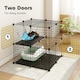 image 5 of PawHut Indoor Cat Cage with DIY Customizable Design Black | Black | Black | S