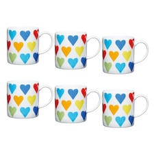 KitchenCraft Heart Espresso Cups Pack of 6